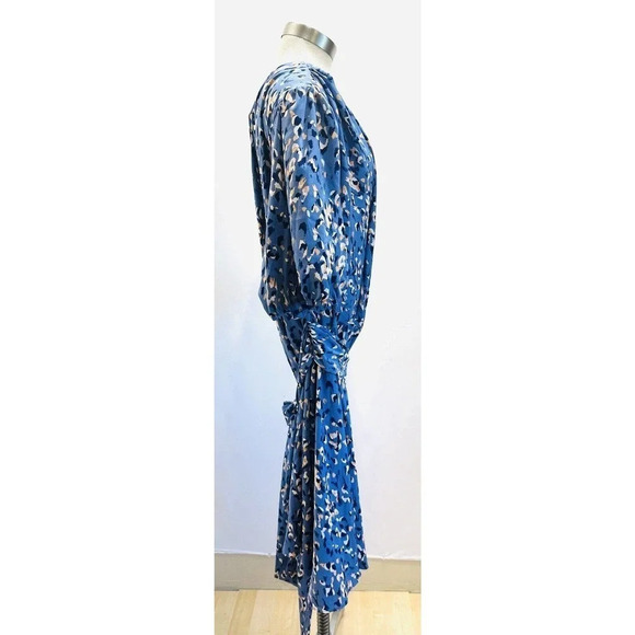 NWT NINE WEST Women Short Sleeve Pullover One Shoulder Belted Blue Dress Size 4X - Picture 12 of 15